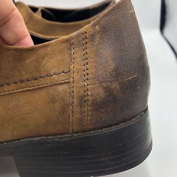 Clarks Men's Brown Leather Cap Toe Lace Up Oxford Shoes Size 12M - Picture 12 of 12